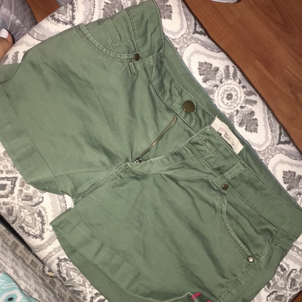 Olive green shorts